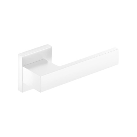 Klamka Grand biała szyld kwadratowy Corona