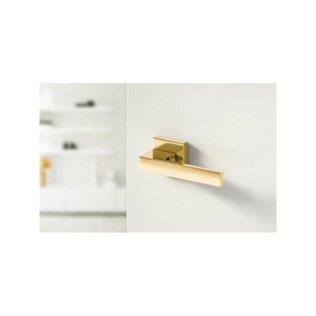 Klamka Grand mosiądz błyszczący szyld kwadratowy Corona