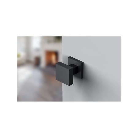 Gałka Aegis czarna 2 szt. na szyldzie kwadratowym Corona