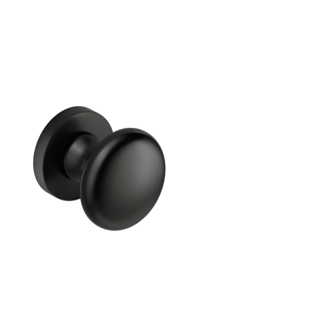 Gałka Orbis czarna 1 szt. na szyldzie okrągłym Corona