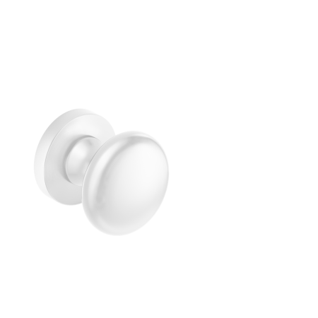 Gałka Orbis biała 2 szt. na szyldzie okrągłym Corona
