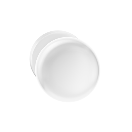 Gałka Orbis biała 2 szt. na szyldzie okrągłym Corona