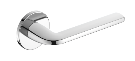 Klamka Scandi Slim szyld płaski okrągły, chrom błyszczący Corona