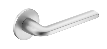 Klamka Scandi Slim szyld płaski okrągły, chrom szczotkowany Corona