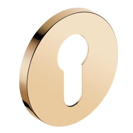 Rozeta okrągła SLIM na wkładkę mosiądz błyszczący