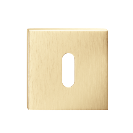 Rozeta kwadratowa SLIM na klucz mosiądz matowy