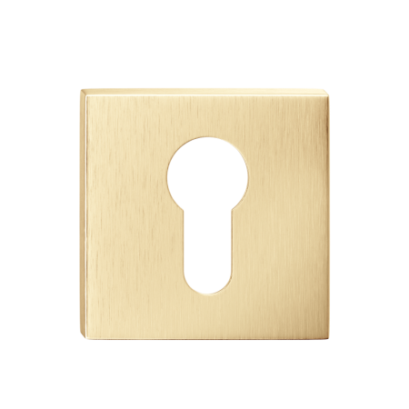 Rozeta kwadratowa SLIM na wkładkę mosiądz matowy