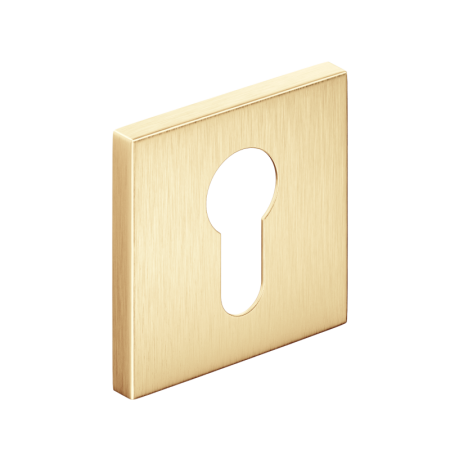 Rozeta kwadratowa SLIM na wkładkę mosiądz matowy