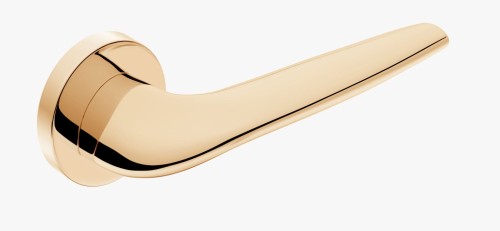 Przejdź do produktu Klamka Soft mosiądz błyszczący szyld okrągły PVD Corona   