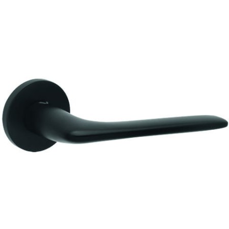 Klamka ONO FIT czarna szyld okrągły VDS