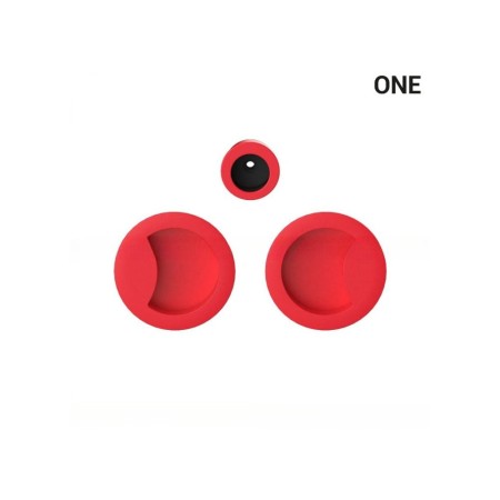 Uchwyt okrągły wpuszczany ONE do drzwi przesuwnych truskawkowa czerwień