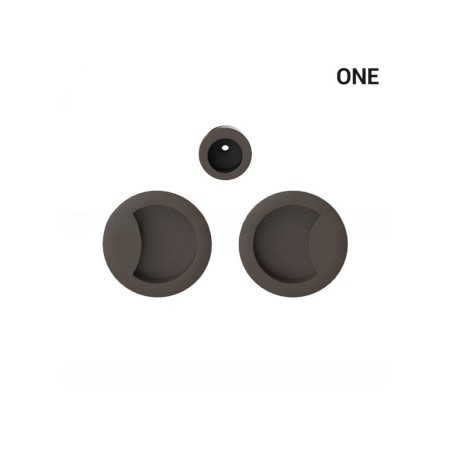 Uchwyt okrągły wpuszczany ONE do drzwi przesuwnych brązowy