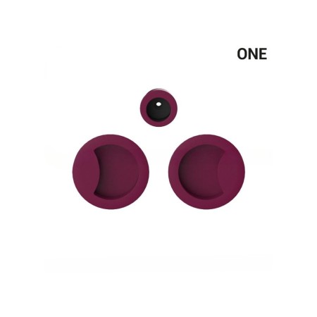 Uchwyt okrągły wpuszczany ONE do drzwi przesuwnych bordo fiolet