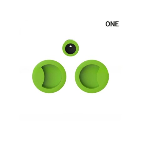 Uchwyt okrągły wpuszczany ONE do drzwi przesuwnych limonkowy