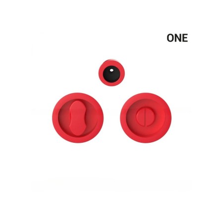 Uchwyt okrągły wpuszczany ONE do drzwi przesuwnych WC truskawkowa czerwień