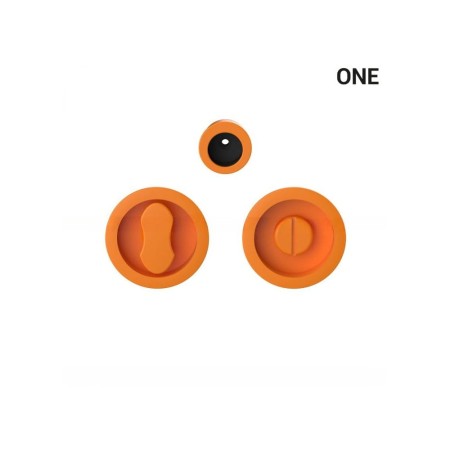 Uchwyt okrągły wpuszczany ONE do drzwi przesuwnych WC pomarańczowy zachód słońca