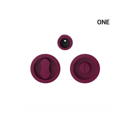Uchwyt okrągły wpuszczany ONE do drzwi przesuwnych WC bordo fiolet