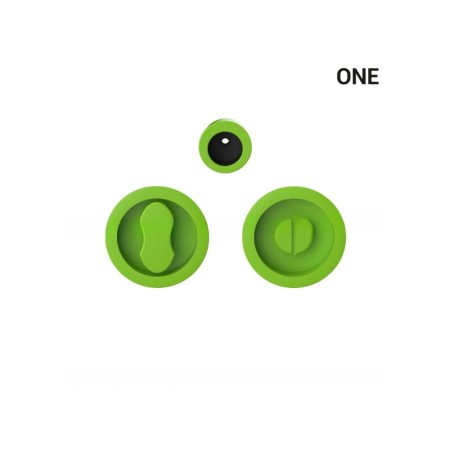 Uchwyt okrągły wpuszczany ONE do drzwi przesuwnych WC limonkowy