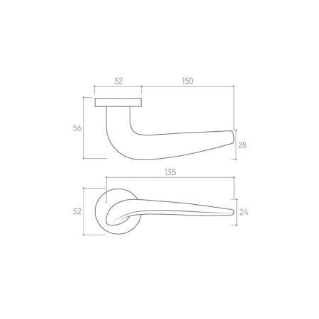 Klamka Soft biała szyld okrągły Corona