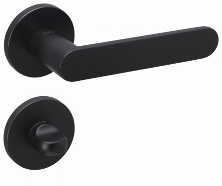 Klamka Wenus Fit KWF O B00 czarna szyld okrągły Infinity Line