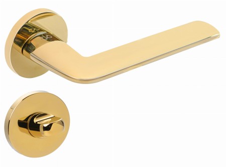 Klamka Stinger  KSR O G00 rozeta okrągła złota połysk Infinity Line