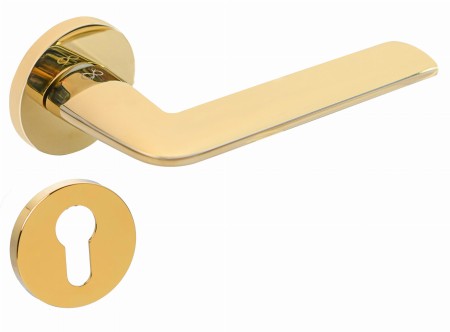 Klamka Stinger  KSR O G00 rozeta okrągła złota połysk Infinity Line