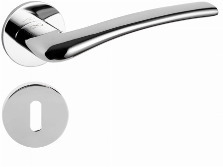 Klamka Vento KVNO S O BOO czarna szyld okrągły slim Italian Design