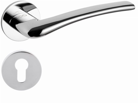 Klamka Vento KVNO S O BOO czarna szyld okrągły slim Italian Design