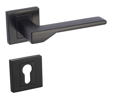 Klamka Nove KNV B00 czarna szyld kwadratowy Infinity Line