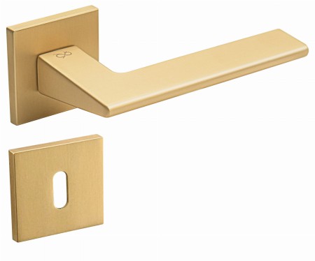 Klamka Shark KSH MG00 rozeta kwadratowa złoty - mat Infinity Line