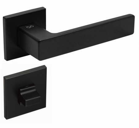 Klamka Cavo Fit KVO B00 rozeta kwadratowa czarna Infinity Line