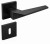 Klamka Ice Fit KCE B00 rozeta kwadratowa czarna Italian Design