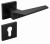 Klamka Ice Fit KCE B00 rozeta kwadratowa czarna Italian Design