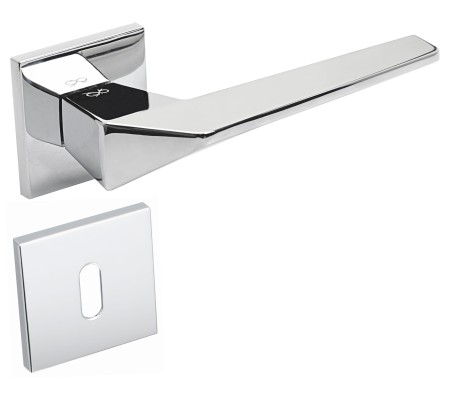 Klamka Ice Fit KCE 700 rozeta kwadratowa chrom Italian Design