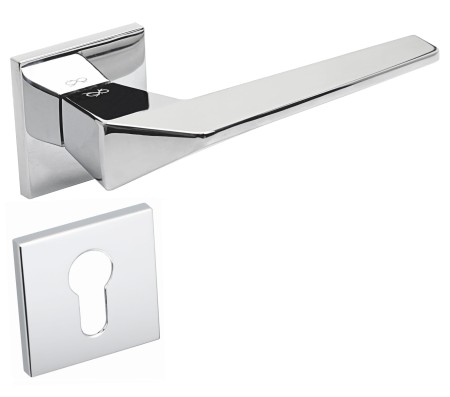 Klamka Ice Fit KCE 700 rozeta kwadratowa chrom Italian Design