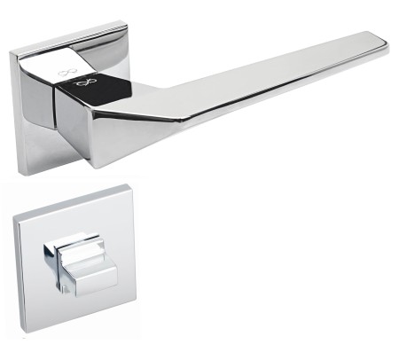 Klamka Ice Fit KCE 700 rozeta kwadratowa chrom Italian Design