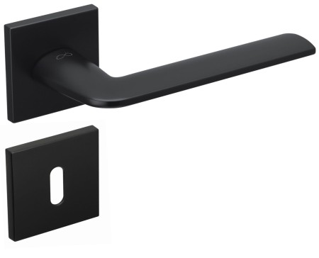 Klamka Stinger Fit KSR B00 szyld kwadratowy czarny Infinity Line