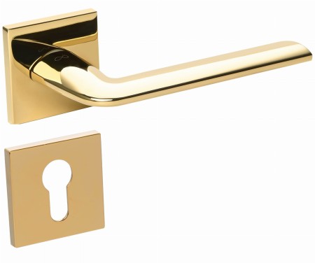 Klamka Stinger Fit KSR G00 szyld kwadratowy złoty połysk Infinity Line