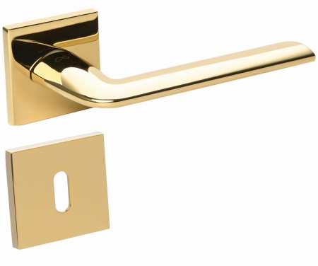 Klamka Stinger Fit KSR G00 szyld kwadratowy złoty połysk Infinity Line