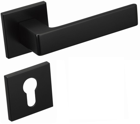 Klamka Apollo FIT KAF B00 szyld kwadratowy czarny Infinity Line