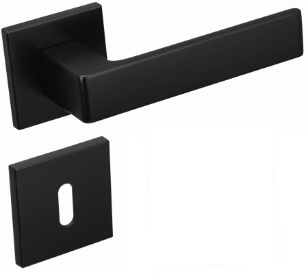 Klamka Apollo FIT KAF B00 szyld kwadratowy czarny Infinity Line