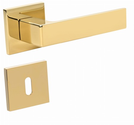 Klamka Apollo FIT KAF G00 szyld kwadratowy złoty połysk Infinity Line