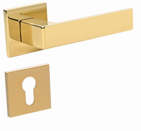 Klamka Apollo FIT KAF G00 szyld kwadratowy złoty połysk Infinity Line