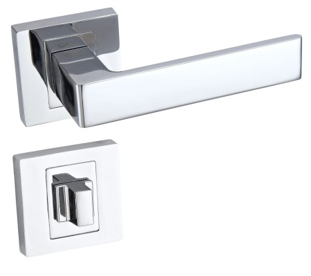 Klamka Apollo KAO 700 chrom połysk szyld kwadratowy Infinity Line