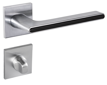 Klamka Ferrara KFRA S M700/B00 szyld kwadratowy chrom - mat/ czarna Italian Design