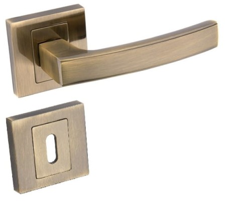 Klamka Hermes KHR 400 patyna szyld kwadratowy Infinity Line
