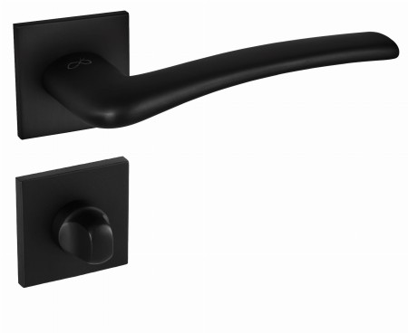 Klamka VENTO KVNO S BOO czarna szyld kwadratowy slim Italian Design