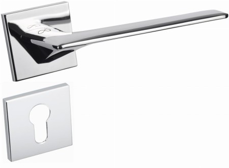 Klamka Giulietta KGUL S 700 chrom połysk szyld kwadratowy slim Italian Design