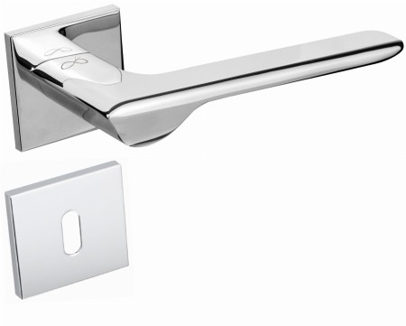 Klamka Linea KLIN S 700 chrom - połysk szyld kwadratowy slim Italian Design