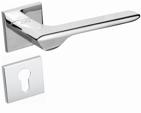 Klamka Linea KLIN S 700 chrom - połysk szyld kwadratowy slim Italian Design